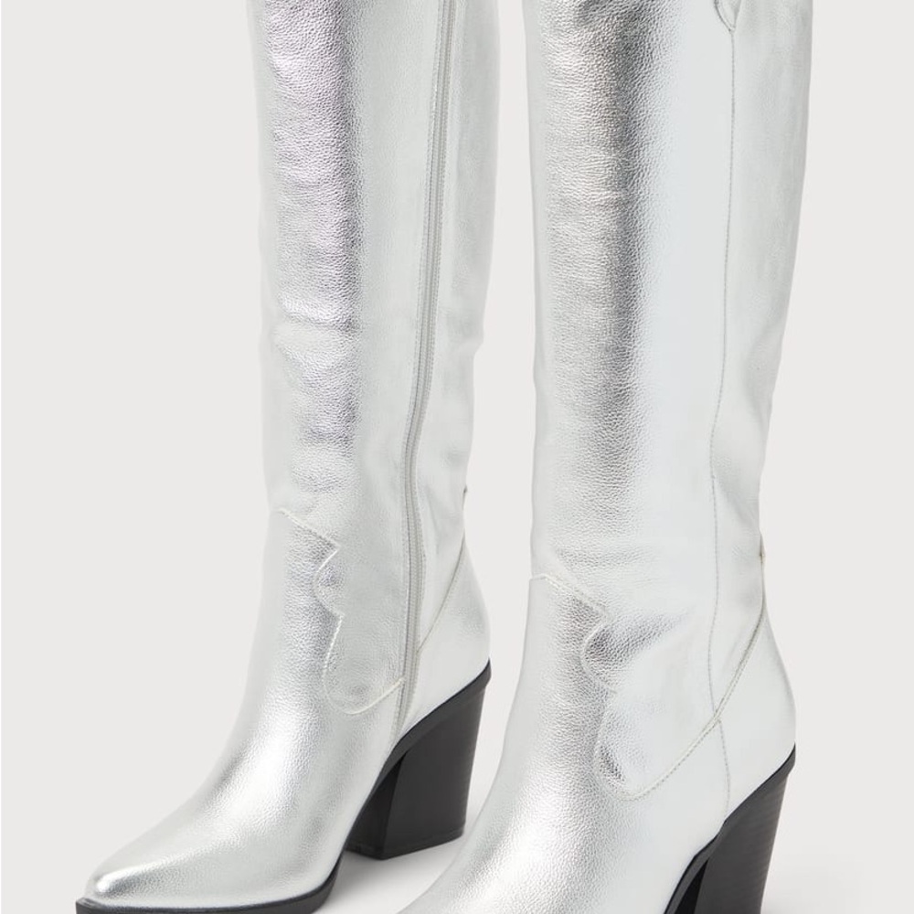 Silver Cowboy Boots
